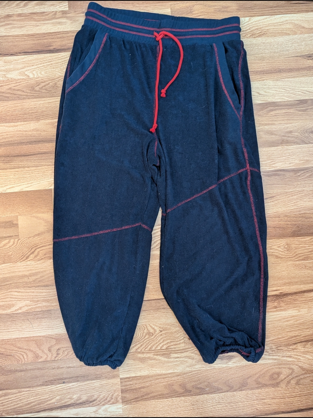 Free People Intimately Joggers with Red Trim and Drawstring Size XL